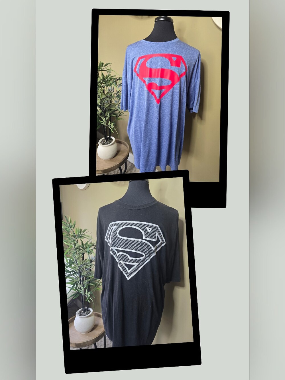 *Bundle* Superman Graphic Crewneck T-Shirt - Blue / Black- Big & Tall